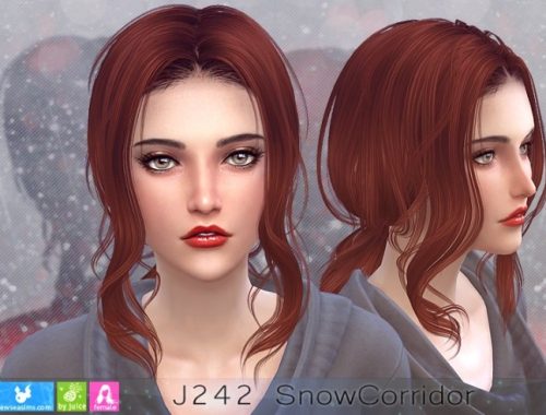 J242 SnowCorridor hair (P) at Newsea Sims 4