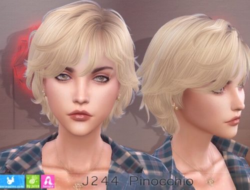 J244 Pinocchio hair females (P) at Newsea Sims 4