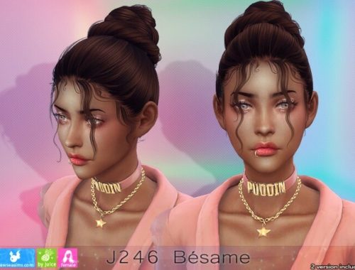 J246 Besame hair (P) at Newsea Sims 4