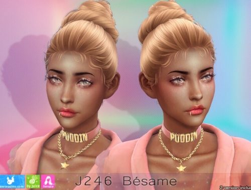 J246 Besame hair (P) at Newsea Sims 4
