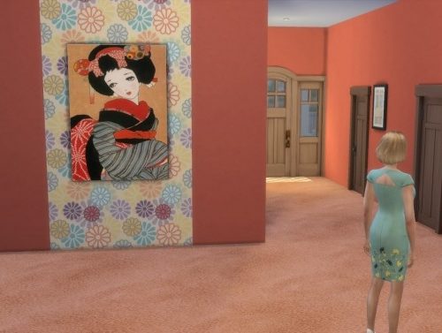 Japanese retro art paintings by Feelshy at Mod The Sims