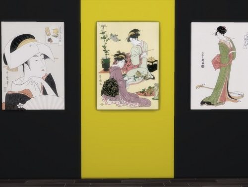Japanese tradition Ukiyo-e paintings by Feelshy at Mod The Sims