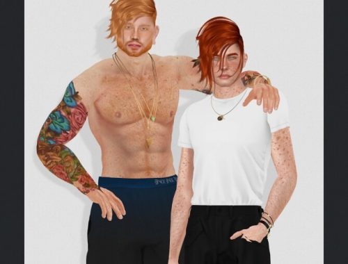 JASPER HAIR 2 VERSIONS ALL AGES at REDHEADSIMS