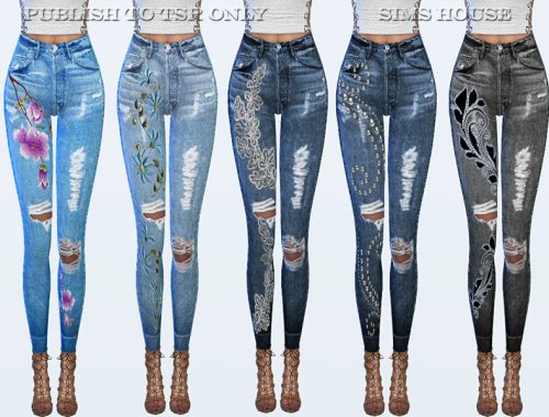 Jeans with embroidery