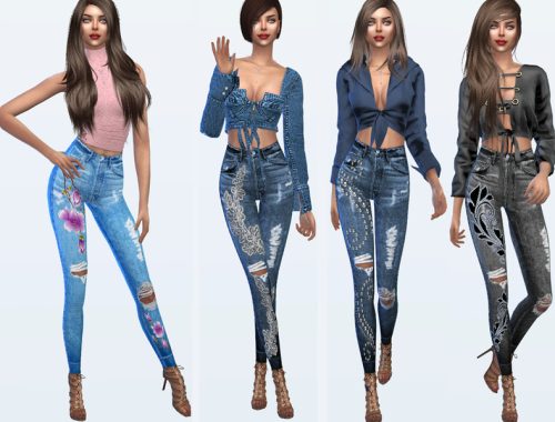 Jeans with embroidery