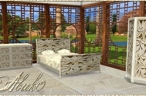Jimbaran: Bed, Dresser, Window, Screen at Abuk0 Sims4