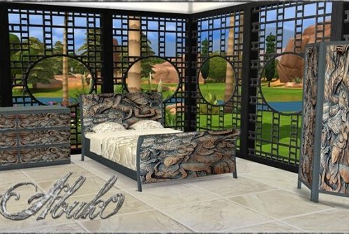 Jimbaran: Bed, Dresser, Window, Screen at Abuk0 Sims4