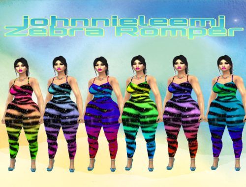 johnnieleemj Zebra Romper