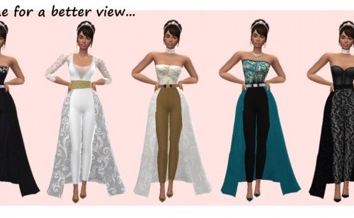 JUMPSUIT WITH SKIRT V1 at Sims4Sue