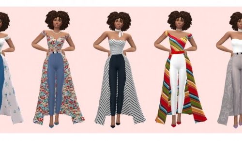 JUMPSUIT WITH SKIRT V1 at Sims4Sue