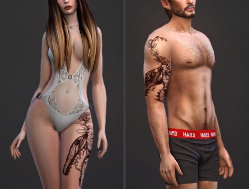 Jurassic Bloom tattoos
