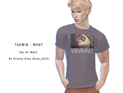 K-Pop Taemin WANT Tee for Male