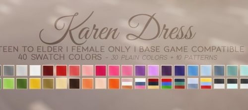 KAREN DRESS at Candy Sims 4
