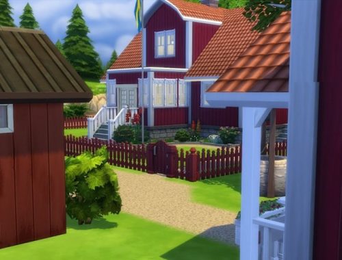 Katthult Swedish childhood paradise at KyriaT’s Sims 4 World