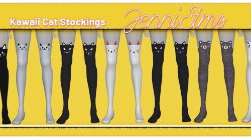 Kawaii Cat Stockings at Jenni Sims