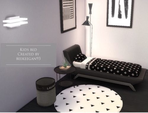 Kids Black and White Cross Bed