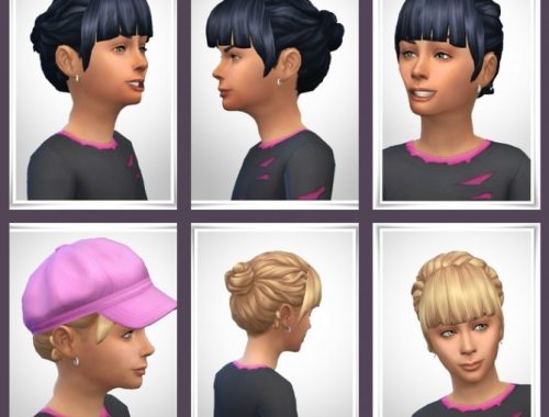 Kids Curly Bun Hair at Birksches Sims Blog