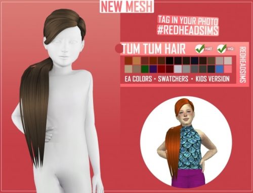 KIDS HAIR PACK by Thiago Mitchell at REDHEADSIMS