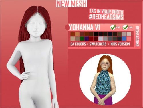 KIDS HAIR PACK by Thiago Mitchell at REDHEADSIMS