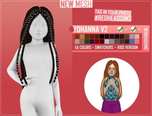 KIDS HAIR PACK by Thiago Mitchell at REDHEADSIMS
