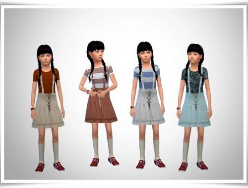 Kids Strappy Skirt Dress at Birksches Sims Blog