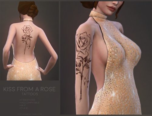 Kiss From A Rose tattoos