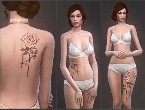 Kiss From A Rose tattoos