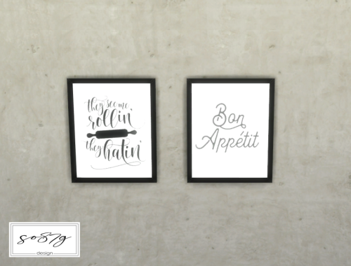 kitchen paintings set
