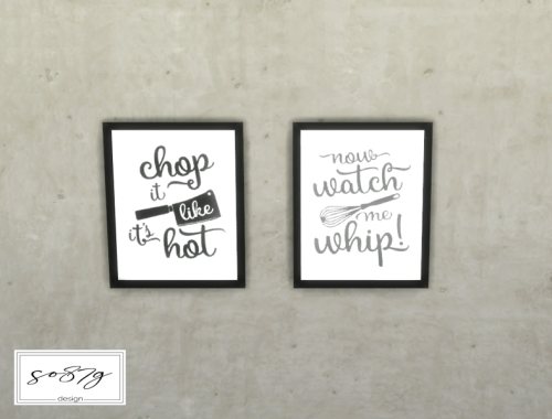 kitchen paintings set