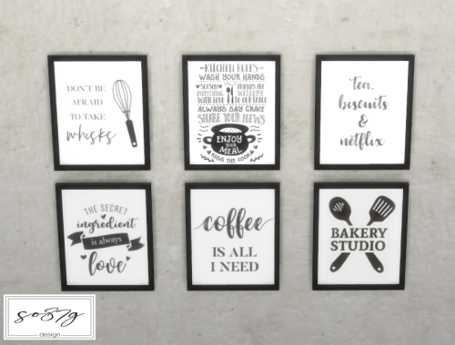 kitchen paintings set