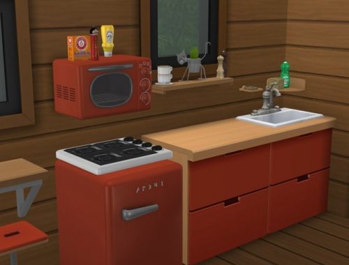 Kitchenette for Tiny Houses at Around the Sims 4