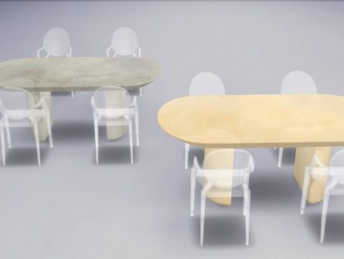 KNIFE EDGE DINING TABLE at Meinkatz Creations