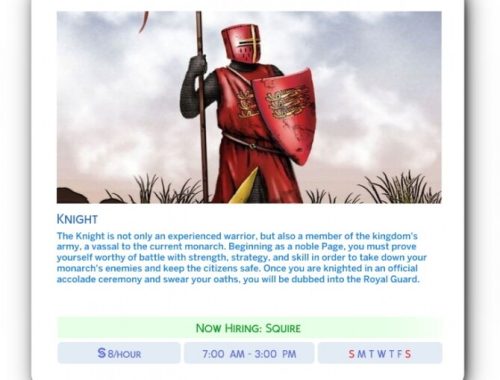 Knight Career mod by sokkarang
