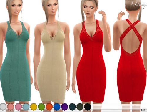 Knit Dress With Crisscross Straps