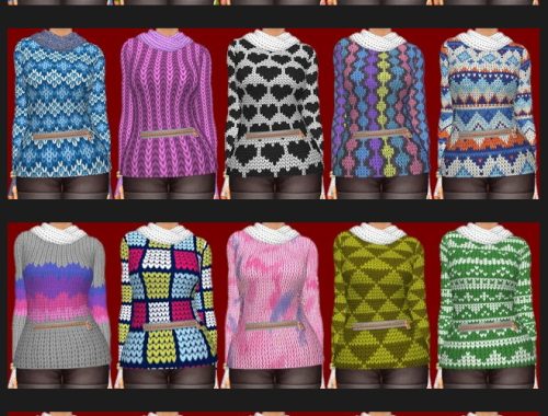 Knitted Jacket & Fitness Knitted Sweater at Annett’s Sims 4 Welt