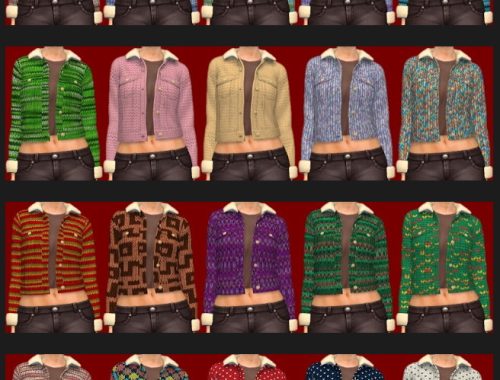 Knitted Jacket & Fitness Knitted Sweater at Annett’s Sims 4 Welt