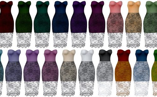 Lace bustier dress at LazyEyelids