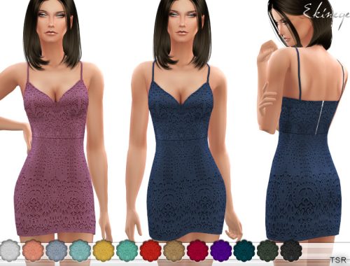 Lace Overlay Cami Dress