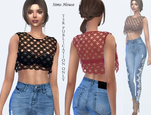 Lace short top