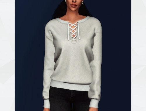Lace-Up Sweatshirt at Gorilla