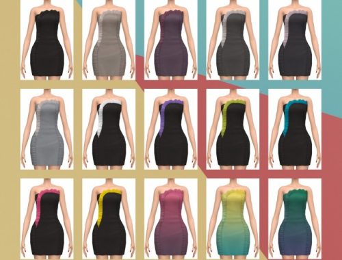 Late Night Ruffle Dress S3 Conversion at Busted Pixels