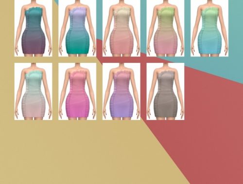 Late Night Ruffle Dress S3 Conversion at Busted Pixels