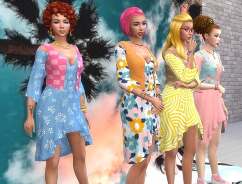 Laundry Day Dress Recolors Part 2 at Annett’s Sims 4 Welt