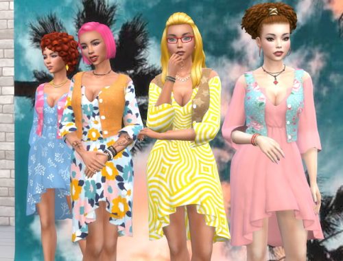 Laundry Day Dress Recolors Part 2 at Annett’s Sims 4 Welt