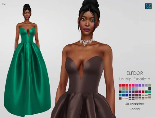 Laupipi Escarlata gown RC at Elfdor Sims