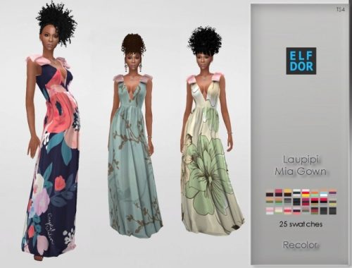 Laupipi Mia Gown Recolor at Elfdor Sims