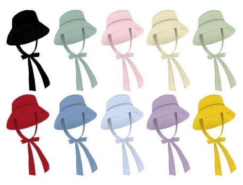 Lavender in August swimsuit & Ribbon hat at Bedisfull – iridescent
