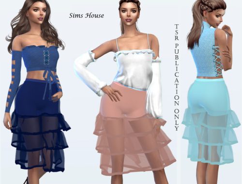 Layered transparent skirt