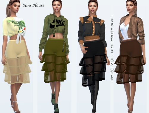 Layered transparent skirt