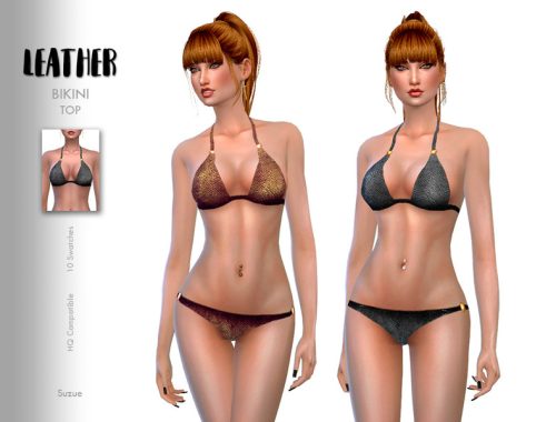 Leather Bikini Top